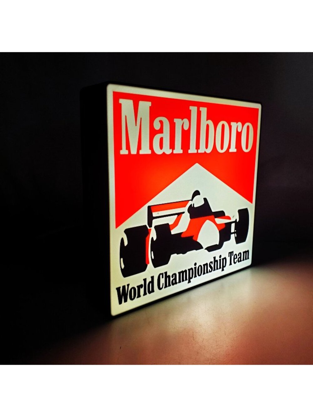 F1 Racing Light Box Sign - Marlboro World Championship Team Replica - 8" x 8" Di